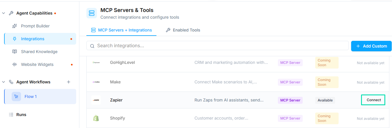 Setting Up Integrations